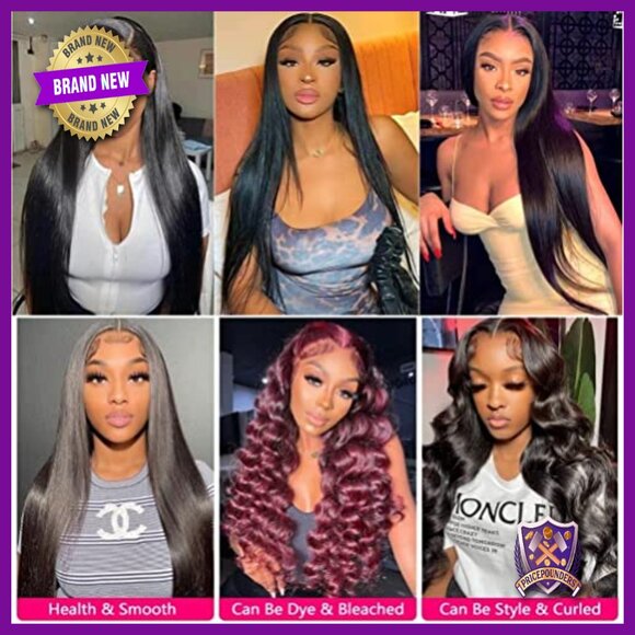 Brazilian Virgin Human Hair Bundles with 4x4 Lace Closure Straight Weave main image 6